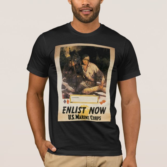 Enlist nu - US-marinkorpraler T-shirt (Framsida)