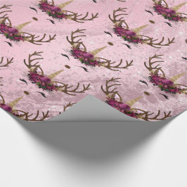 Enmajsrenar av arten mönster, Girly ro guld Presentpapper