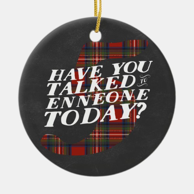 Enneagram 5 Themed jul Julgransprydnad Keramik (Framsidan)