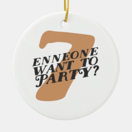 Enneagram 7 rolig julprydnad julgransprydnad keramik