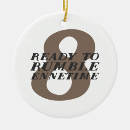 Enneagram 8 rolig prydnad julgransprydnad keramik