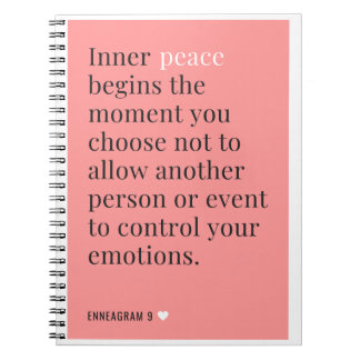 Enneagram 9 bärbar dator anteckningsbok