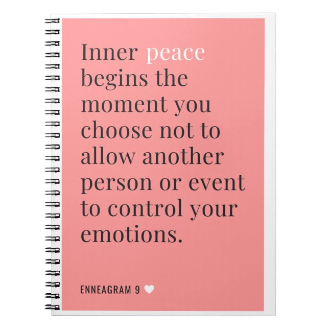 Enneagram 9 bärbar dator anteckningsbok (Framsidan)