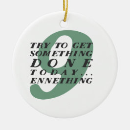 Enneagram 9 rolig julprydnad julgransprydnad keramik