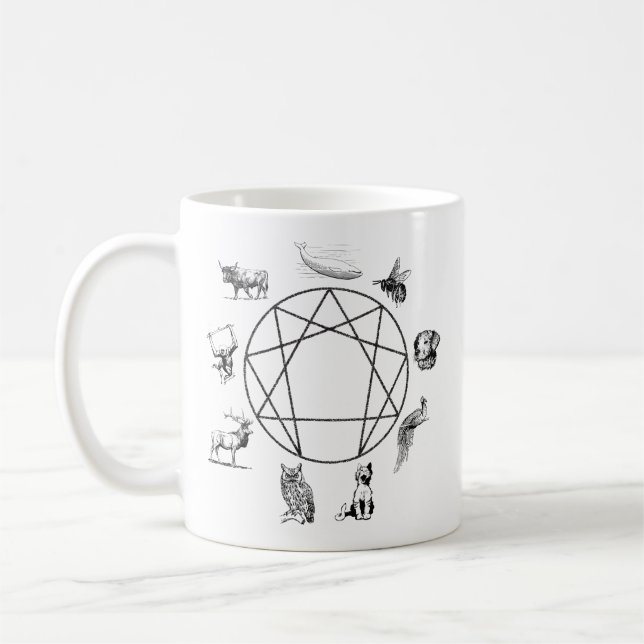 Enneagram djurmugg kaffemugg (Vänster)