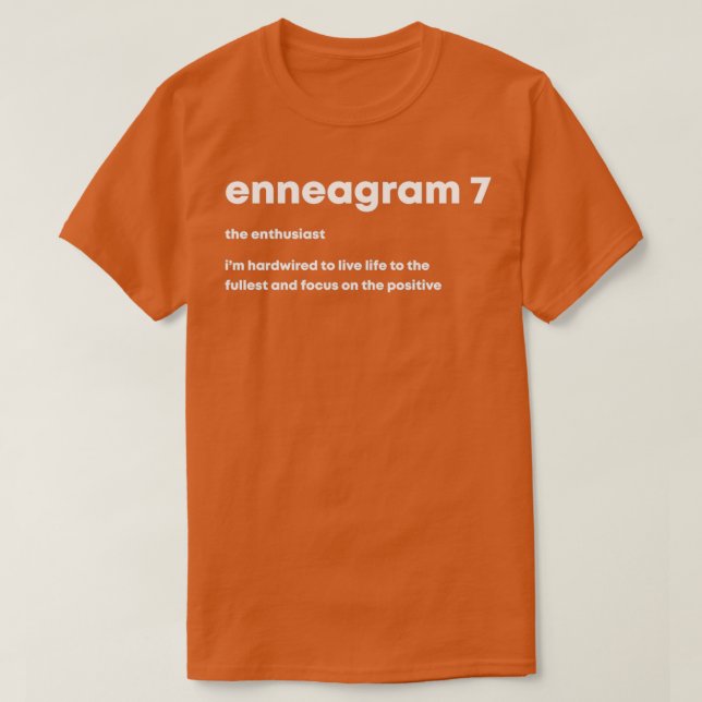 Enneagram Personlighetstyp T Shirt (Design framsida)