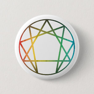 Enneagram regnbåge knapp