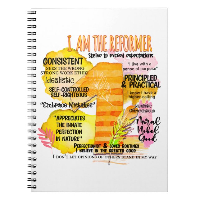 Enneagram typ 1 - jag är reformister anteckningsbok (Framsidan)