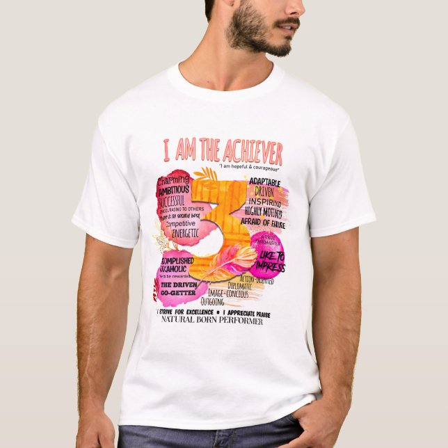 Enneagram typ 3 - jag är Achiever T Shirt (Framsida)