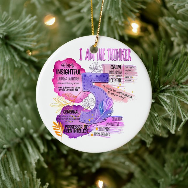 Enneagram typ 5 - jag är Thinker Julgransprydnad Keramik (Träd)
