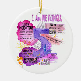 Enneagram typ 5 - jag är Thinker Julgransprydnad Keramik
