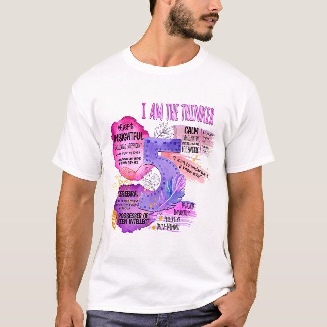 Enneagram typ 5 - jag är Thinker T Shirt (Framsida)