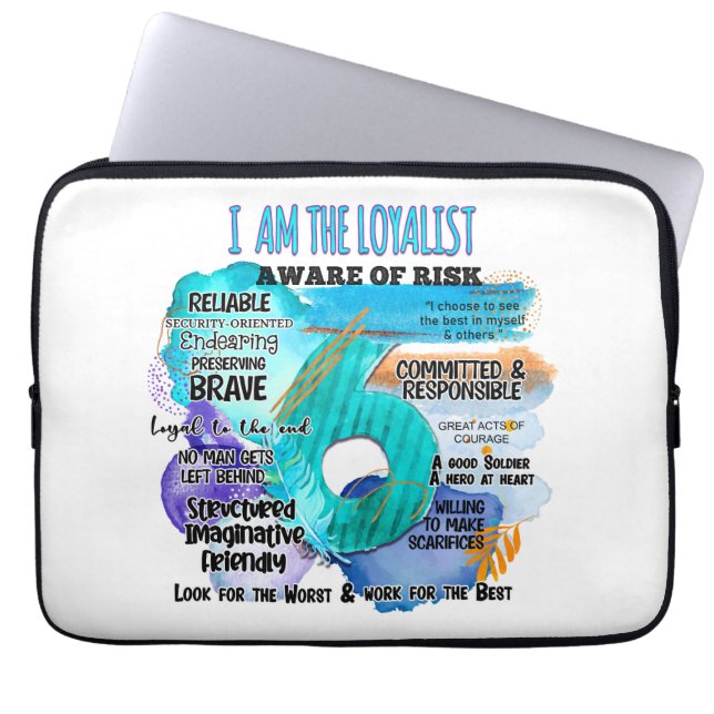 Enneagram typ 6 - jag är lojalist laptop fodral (Framsidan)