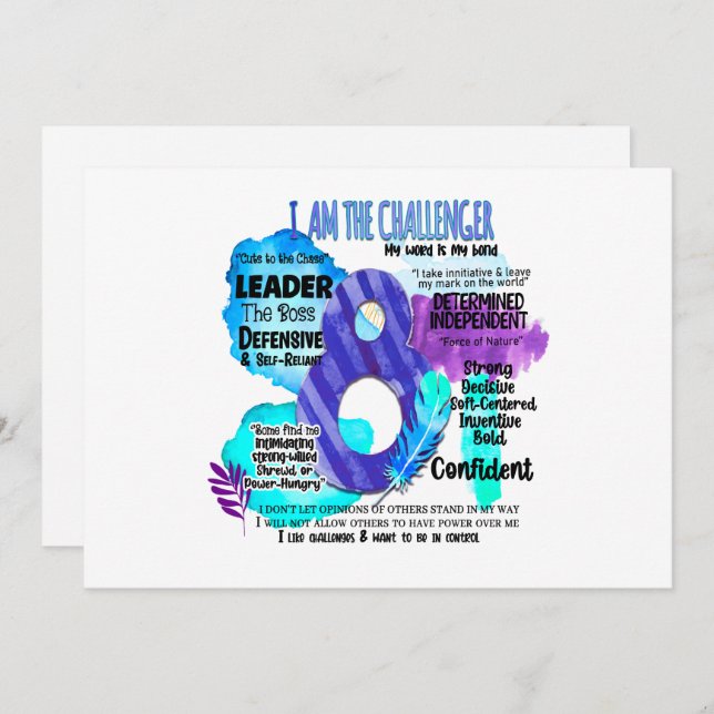 Enneagram typ 8 - jag är ballast julkort (Fram/baksida)