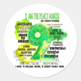 Enneagram typ 9 - jag är fredsstiftare runt klistermärke