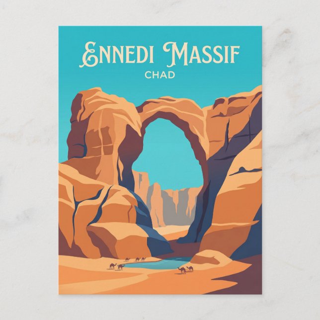 Ennedi Massif Tchad Vykort (Framsida)