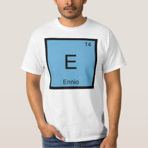 Ennio Namn kemi Inslag Periodiska Bord Tee Shirt
