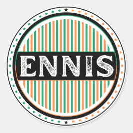 Ennis City Pride Emblem – Irish Identity Runt Klistermärke