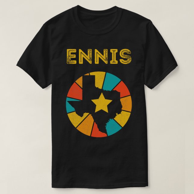 Ennis Texas Vintage Distress Souvenir 1 T Shirt (Design framsida)