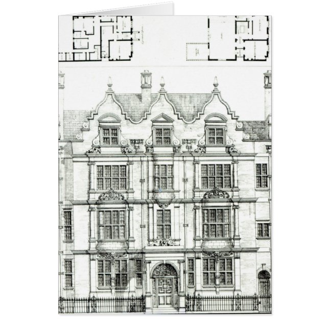 Ennismore trädgårdar, södra Kensington Hälsningskort (Framsidan)