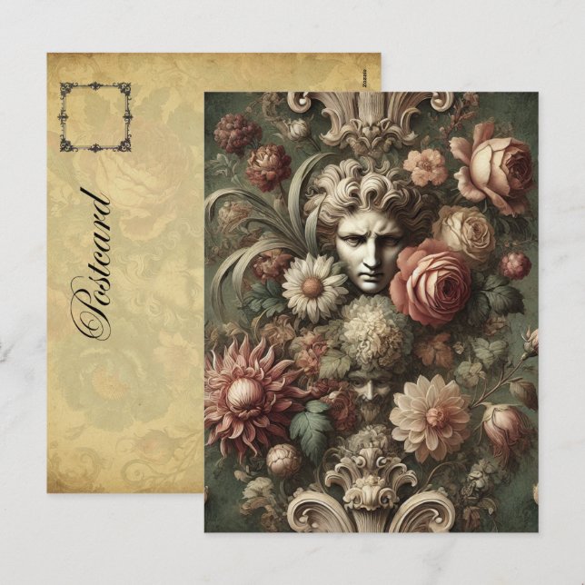 Ennui Elegance - Gothic Victorian Helg Vykort (Fram/baksida)