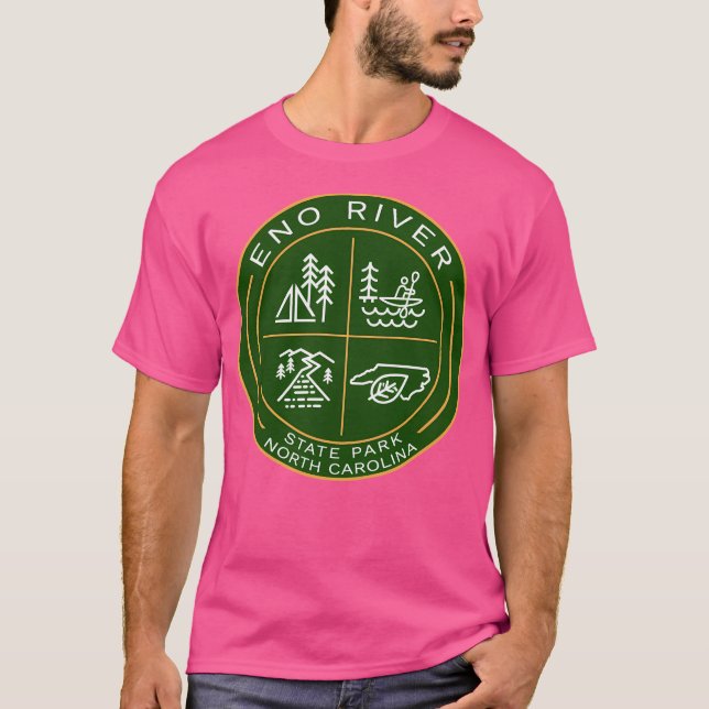 Eno River State Park Heraldic Logotyp T Shirt (Framsida)