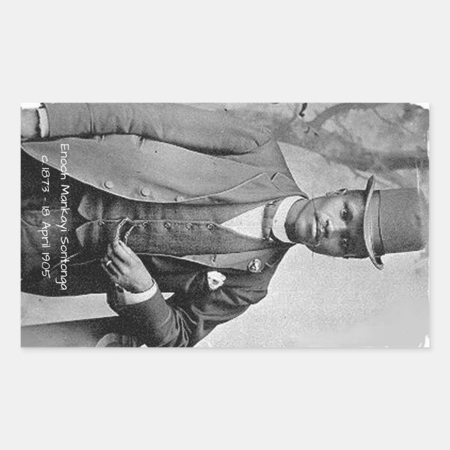 Enoch Mankayi Sontonga Rektangulärt Klistermärke (Framsida)