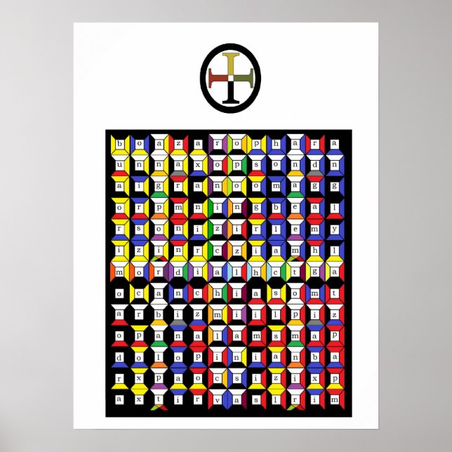 Enochian Earth Tablet Poster (Framsidan)