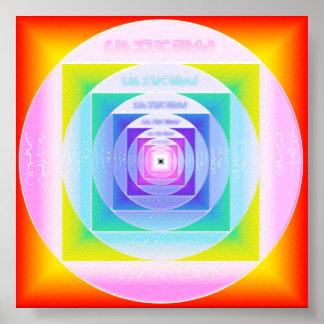 Enochian Sigil från de fyra vakttornen Poster