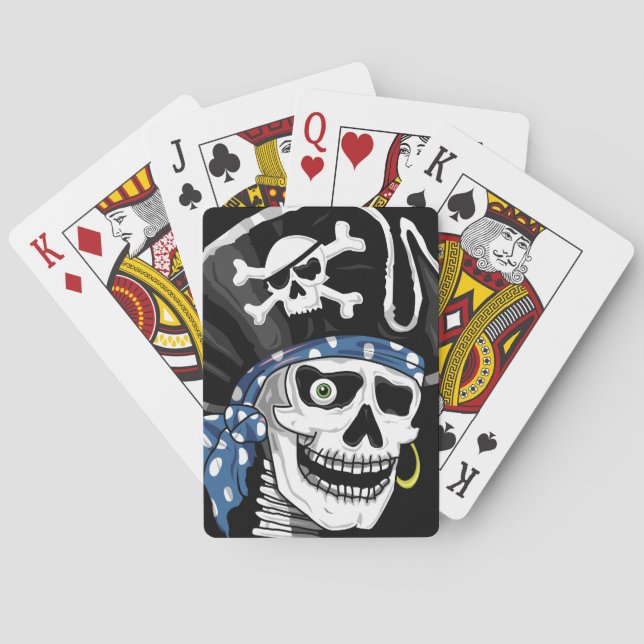 Enögd Pirat Skull Casinokort (Baksidan)