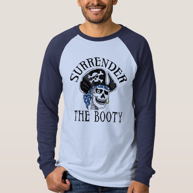 Enögd Pirat Skull och korsben Tee Shirt (Framsida)