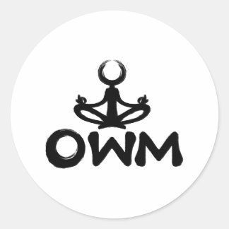 Enords-mantra-meditations-sticker Runt Klistermärke