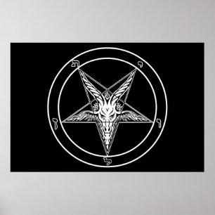 ENORM affisch 40" Baphomet för gammal stil x60 ",