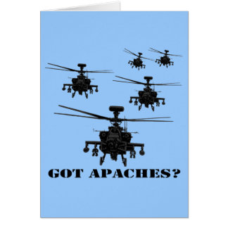 Enorm Apache helikopter Hälsningskort