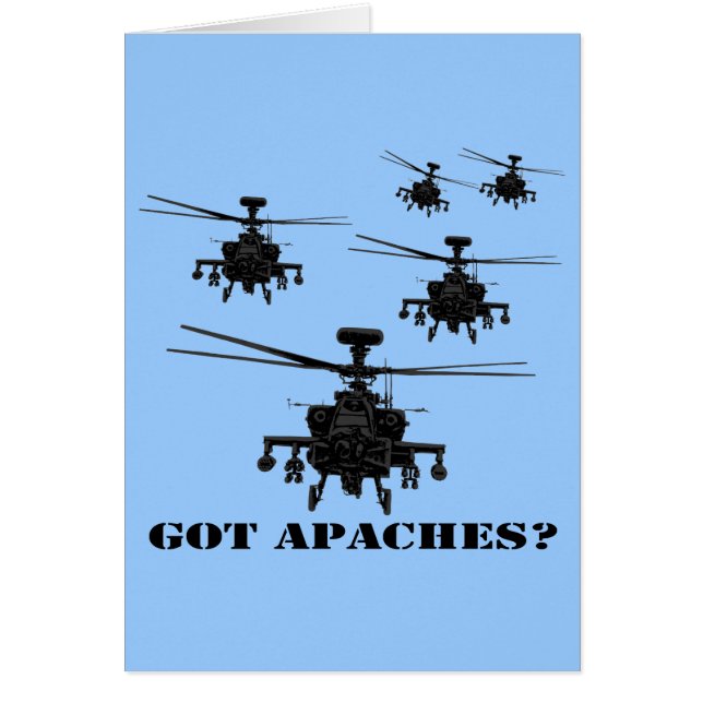 Enorm Apache helikopter Hälsningskort (Framsidan)