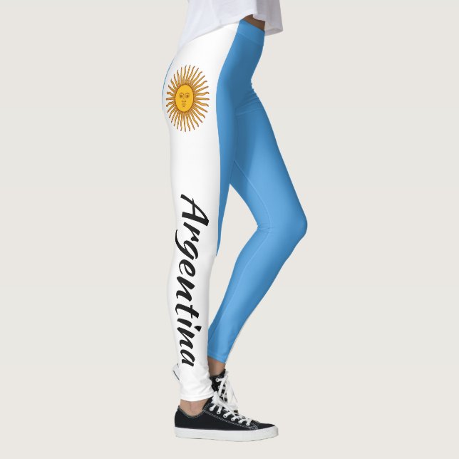 Enorm Argentina argentinsk flagga Leggings (Höger)