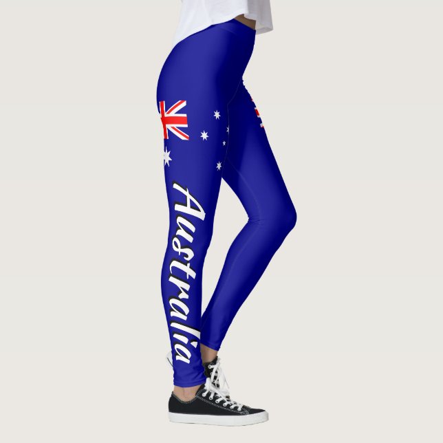 Enorm Australien australiensisk flagga Leggings (Höger)