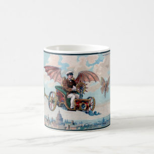 Enorm bil för VictorianSteampunk flyg Kaffemugg