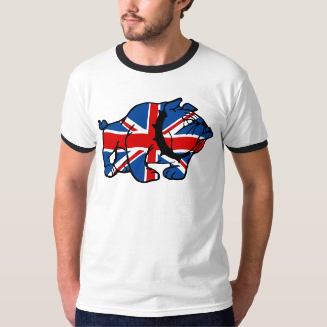 Enorm brittisk bulldogg tee shirt (Framsida)