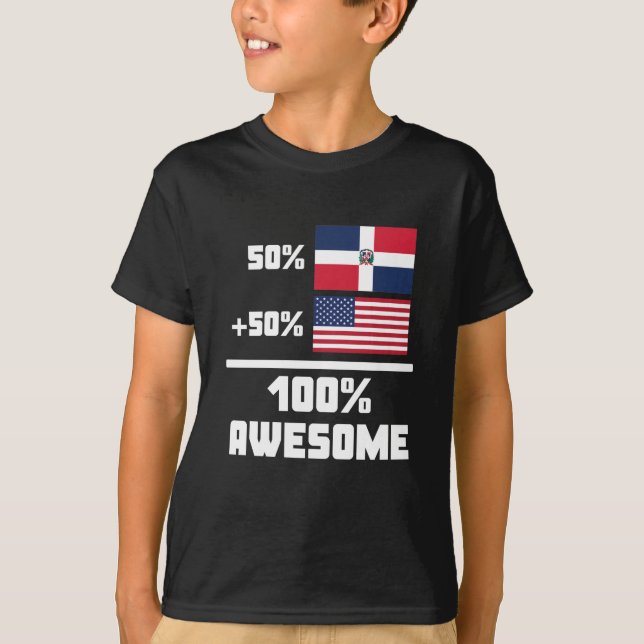 Enorm dominikansk amerikan t-shirt (Framsida)