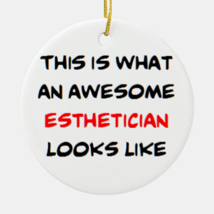 enorm esthetician julgransprydnad keramik