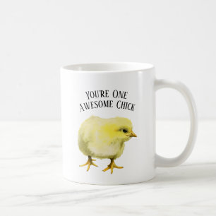 Enorm för vitsbaby för chick   rolig fågel för kaffemugg