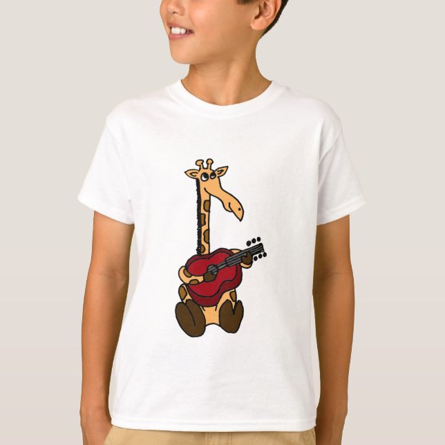 Enorm giraff som AF leker gitarren Tröja (Framsida)