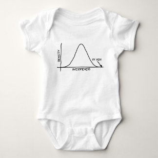 Enorm mamma - statistikbaby som beklär ljus färg t shirt