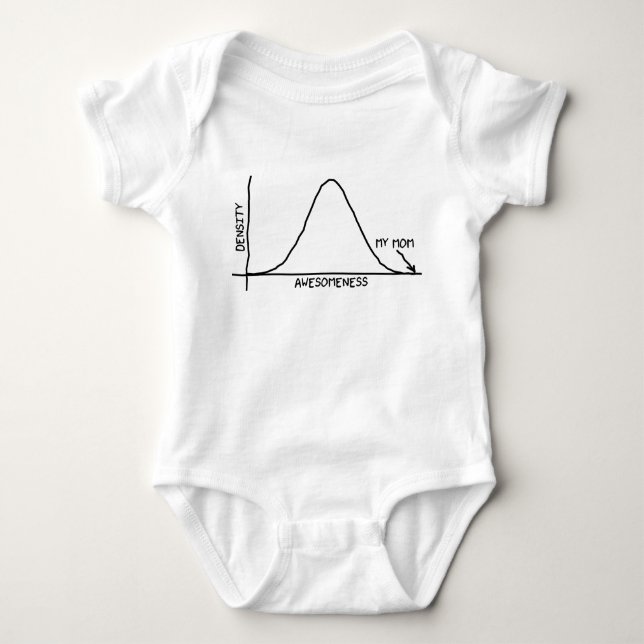 Enorm mamma - statistikbaby som beklär ljus färg t shirt (Framsida)