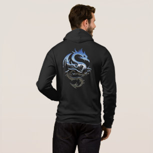 Enorm manar Fullt-Vinande Hoodie i drakedesign T Shirt