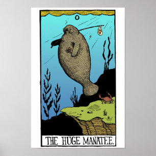 Enorm Manateeaffisch Poster