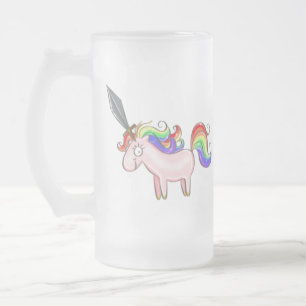 Enorm Manly Unicornölmugg Frostat Ölglas