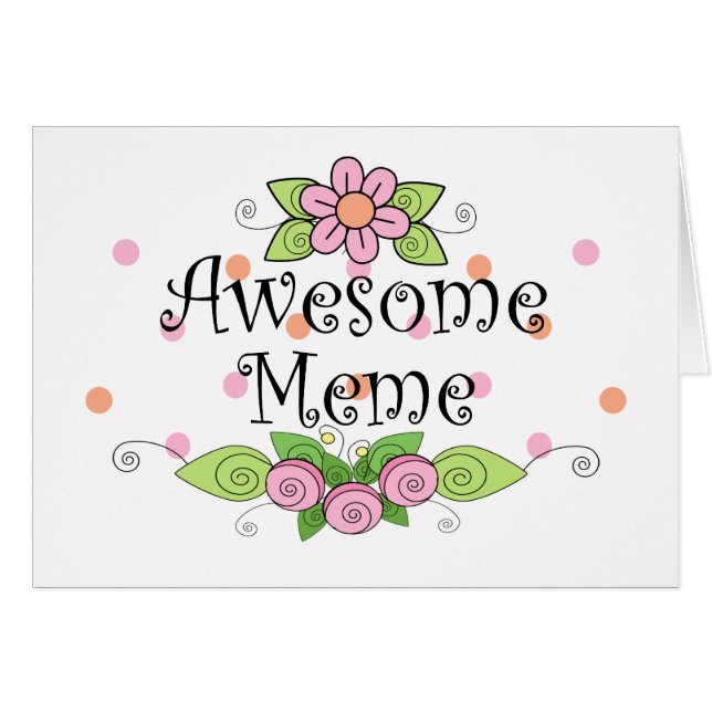 Enorm Meme T-tröja Hälsningskort (Framsidan Horizontal)