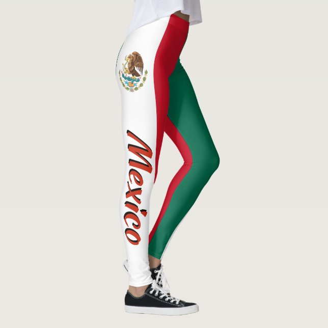 Enorm Mexico mexicansk flagga Leggings (Höger)